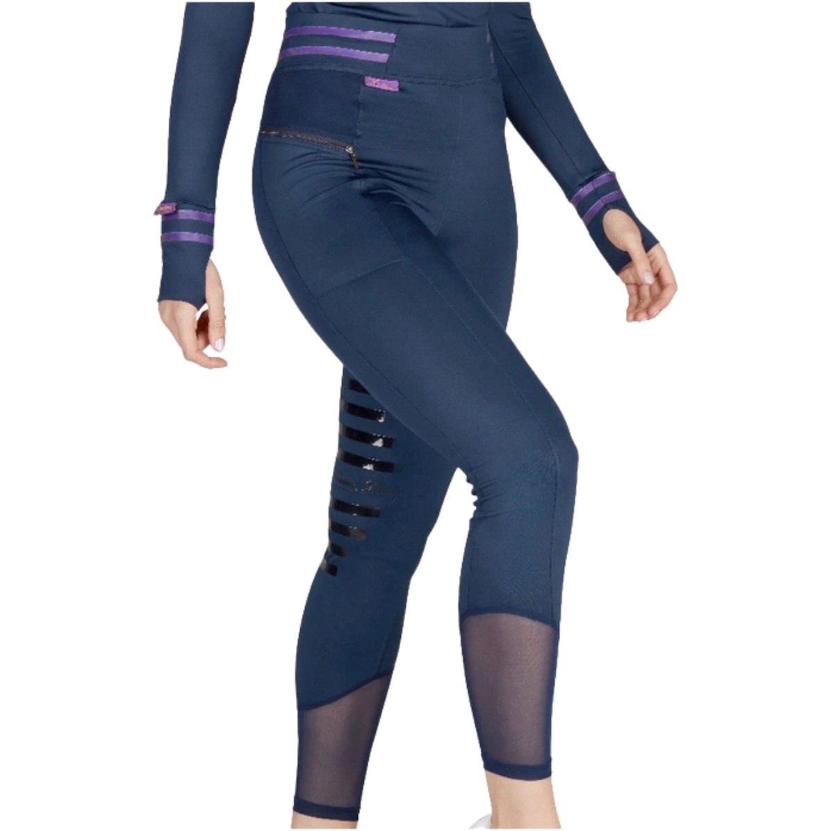 Derriere Equestrian Damen Deauville Kniegriff Leggings Ddkgl- Navy
